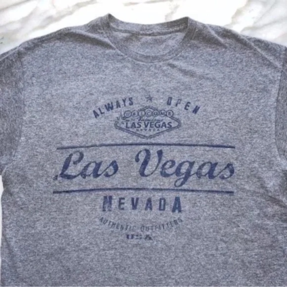 Unisex Grey Las Vegas Nevada Tourist Souvenir Graphic Tee